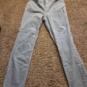 LOFT Light Gray Corduroy Trousers